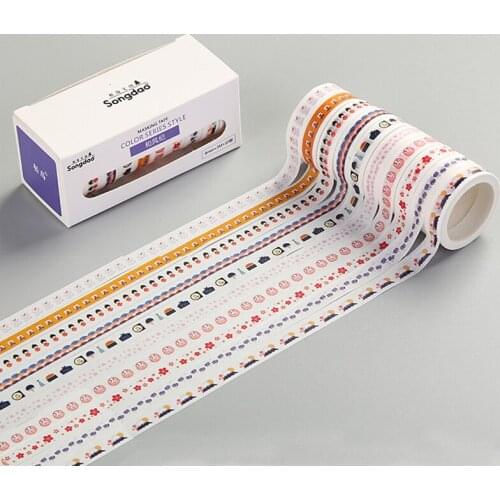 Material Handbook DIY Stickers Stationery Sticker Washi Tape Japanese Stationery Kawaii Scrapbooking Supplies Products