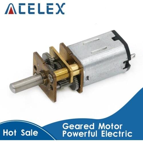 DC 3V/6V/12V N20 Mini Micro Metal Gear Motor with Gearwheel DC Motors 15/30/50/60/100/200/300/500/1000RPM