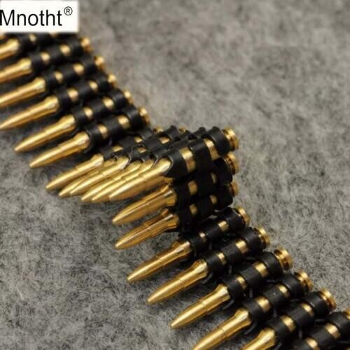 Mnotht Soldier Weapon Model 1/6 7.62 (50PC)Caliber Metal Machine Bullet Chain Toy Set Weapon annex For 12" Doll Action Figure