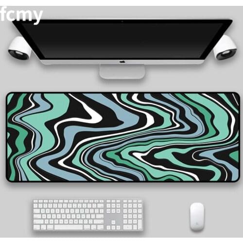 Non-skid Fashion Fabric Mouse Pad Art Table Mats Office Carpet Desk Pad Mouse Mat Black Big Mousepad Rubber Keyboard Mouse Pad