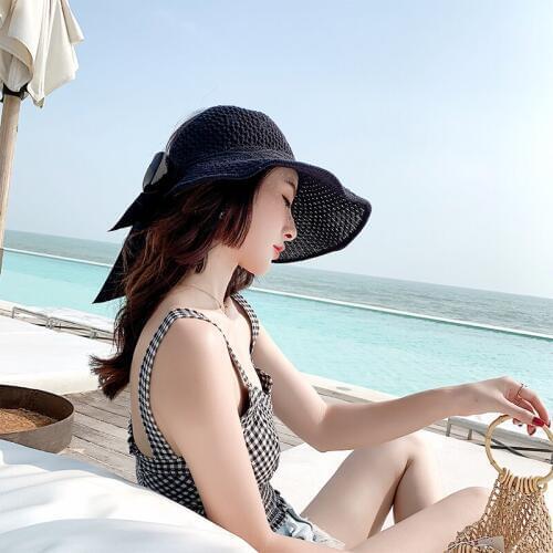New Fashion holiday cute Wild beach breathable bow sun hat Sun protection sunscreen high quality sweet trend spring summer hat