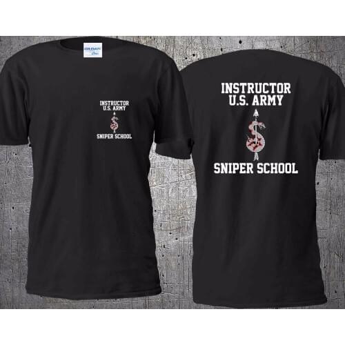 New 2019 Fashion 100% Cotton For Man Tee Shirts New Us Army Sniper School Marine Special Force fashion T shirt