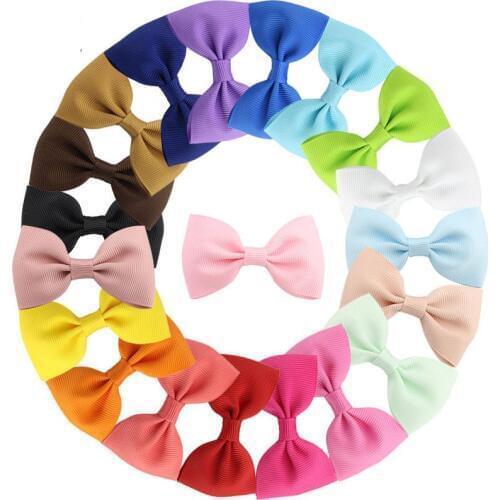20PC Multi-colored Children Hair Clips Girls Bowknot Colour Hair Accessories Baby Head Wear