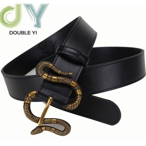 Retro Snake Belt GG Letter Belt Genuine Leather Men Belts Cowskin Strap Male Retro Buckle Belt