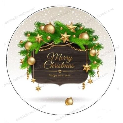 Merry Christmas Edible Paper For Cake Topper Decoration,Wafer Edible Transfer Paper,Happy Christmas Party Edible Cake Decorating