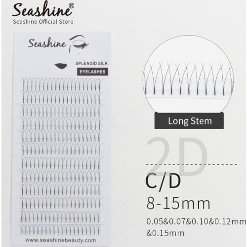 Russian Volume Lashes Individual Eyelashes Extension C/D Curl V Volume Eyelashes 2 Clusters Premade Lashes Fans Free Shipping