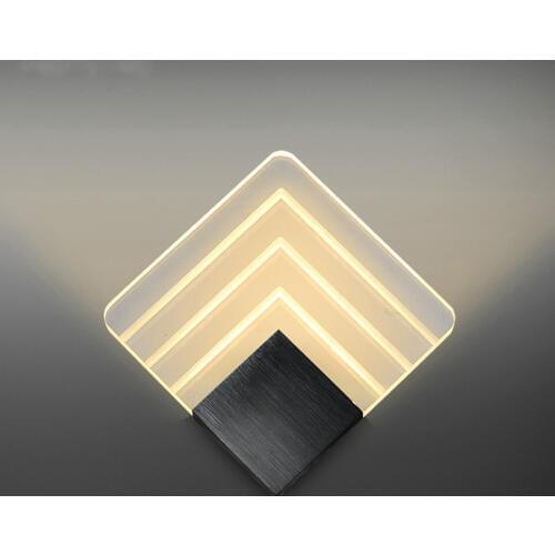 Modern LED Wall Lamp For Bathroom Bedroom 6W Wall Sconce White Indoor Lighting Lamp AC85-265V LED Wall Light Indoor Lighting