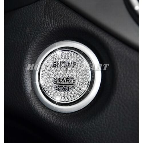 Rhinestone Style Engine Start Stop Button Cover For Benz GLC X253 2015-2020 Car accesories interior Car decoration