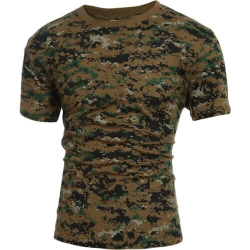 Out door tactical Military Camouflage T Shirt Mens Breathable Quick Dry US Army Combat tops tees short sleeve camo male T-shirt