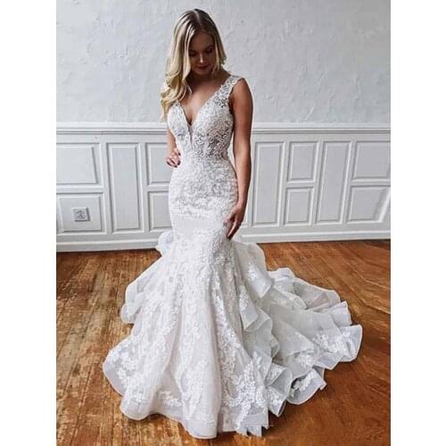 YNQNFS Mermaid Silhouette Wedding Dresses