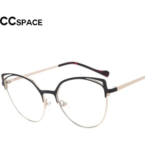 53153 Blue Light Blocking Metal Frame Cat Eye Ladies Eyewear Decorative Fashion Protective Work Womens Computer Glasses