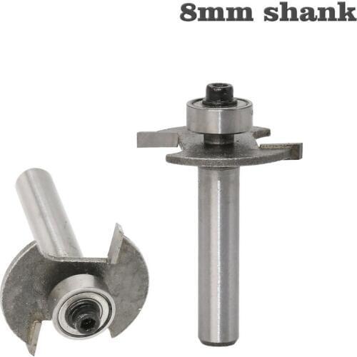 1PC 8MM Shank High Quality "T" Type Biscuit Joint Slot Cutter Jointing/Slotting Router Bit Cutter wood working