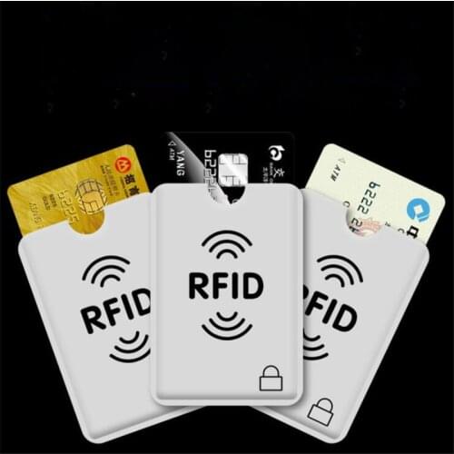 10Pcs/Lot Anti Theft Bank Credit Card Protector NFC RFID Blocking Cardholder Wallet Cover Aluminium Foil ID Business Card Case