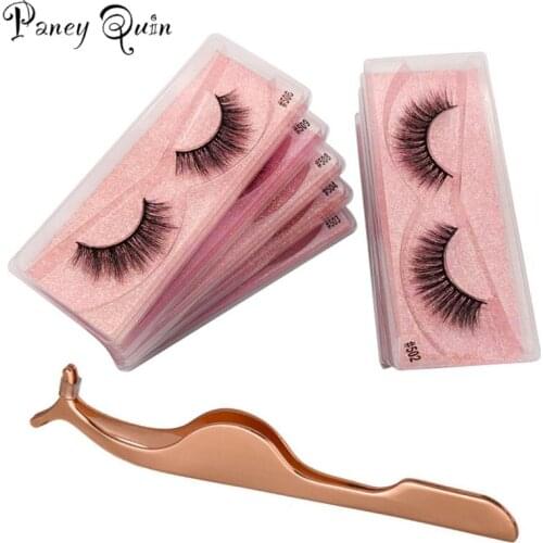 2 Pairs Makeup Eyelashes Natural 3d Mink Lashes Fluffy False Eyelashes Tweezers Lashes Kit Makeup False Lashes wholesale