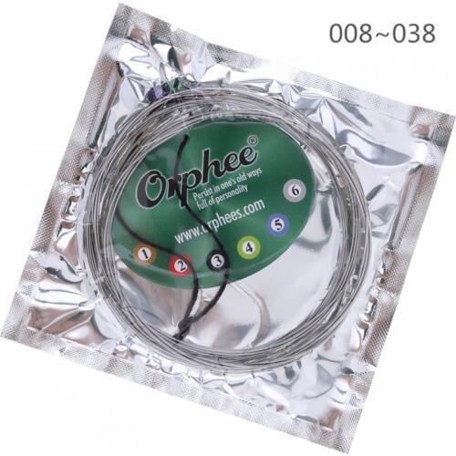 6Pcs/Set Silver Color Electric Guitar String 008-038 Extra Super Light Bright Tone Nickel Alloy String