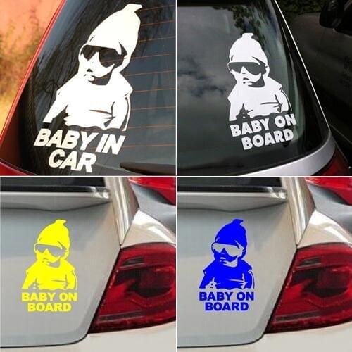 80% HOT SALES！！！Baby on Board Car Safty Sticker Decal Waterproof Night Reflective Wall Stickers