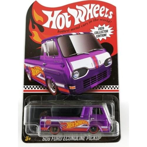 Hot Wheels Car 2020 Collector Edition 60s FORD ECONOLINE PICKUP Metal Diecast Cars Kids Toys Vehicle For Gift