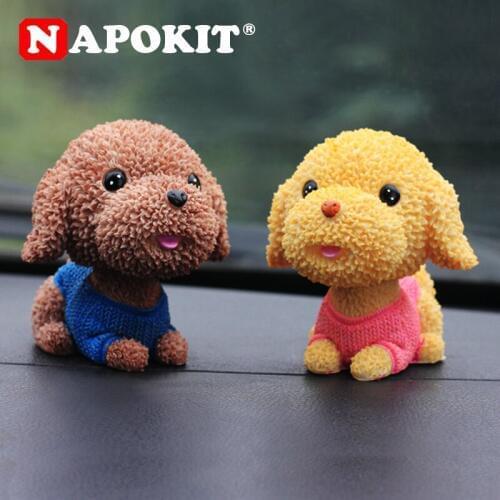 Big Size Heavy 3D Creative Lovely Resin Shaking Head Swing Cartoon Dog Doll Car Accessories Decoration Hanging Ornament
