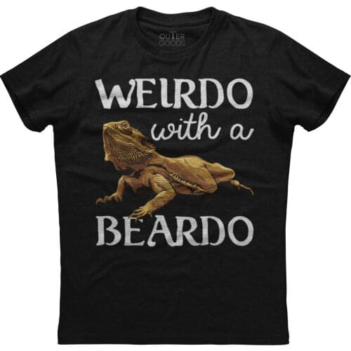 Welrdo with A Beardo. Funny Dragon Graphic Printed T-Shirt. Summer Cotton O-Neck Short Sleeve Mens T Shirt New S-3XL