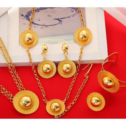 Ethiopian Cross Set Jewelry Gold Color Habesha Sets Wedding Eritrea Ethiopia Jewelry