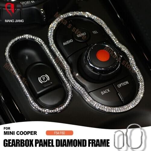 Hot Sale Style Crystal Car Interiora Handbrake Circle and Consloe Decoration Accessories For Mini Cooper F54 F60 car Styling