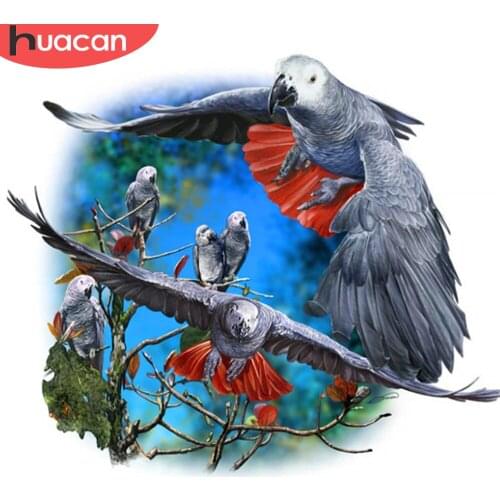HUACAN Diamond Painting Parrot Full Square New Arrival 5D DIY Diamond Embroidery Animal Mosaic Art Rhinestone Handmade Gift