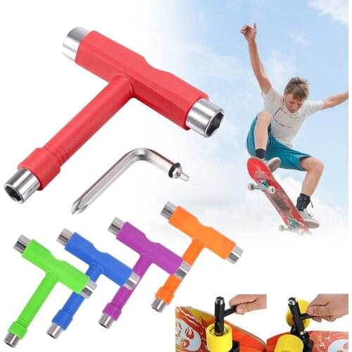 Skateboard T Tools Multi-Function Portable Skate Tool Screwdriver Wrench For Longboard Herramientas De Mano Ferramentas Manuais