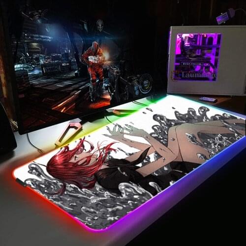 Houseki No Kuni Rgb Mouse Carpet LED Backlit Gamer Mause Table Pads Gaming Extended 900x400 Mat Keyboard Pc Pad Wired Mausepad