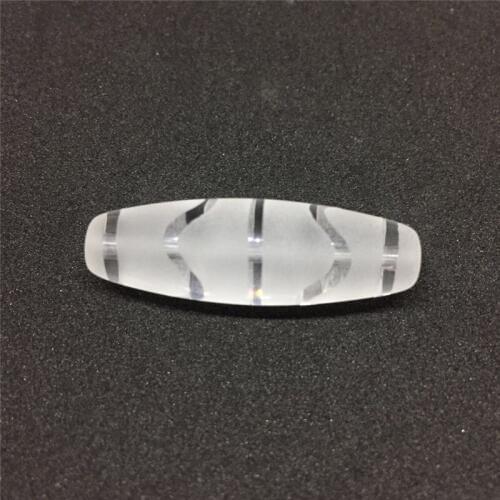 Treasure Tibetan Quartz Crystal Dzi *Water wave* talisman Bead Pendant