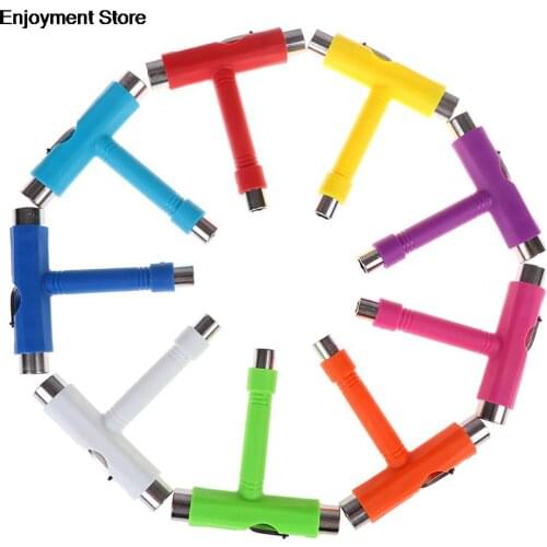 Hot! T-type Skateboard Tool All In One Screwdriver Socket Multifunction Skate T-Tool Mini Kick Scooter Tool
