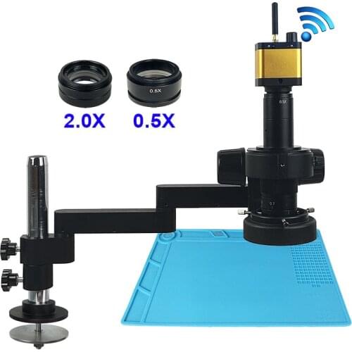 1080P 36MP HDMI USB WIFI Camera Articulating Rotable Arm Stand Monocular Microscope For Phone Soldering Repair Instrument Tools