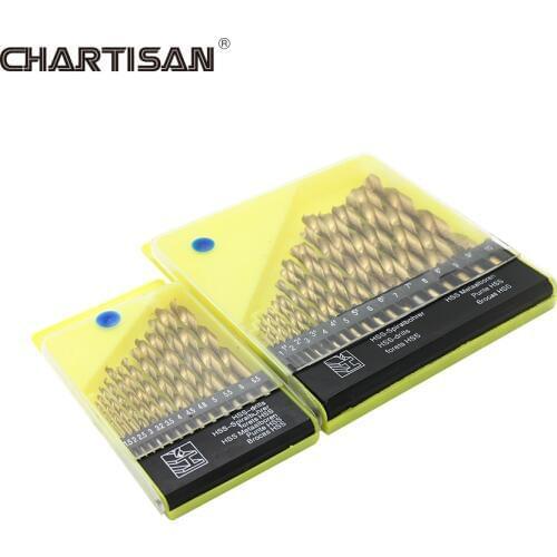 CHARTISAN Titanium Coated HSS Twist Drill Bits Set