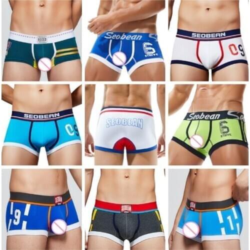 29-Styles Letter Cotton Underwear Men Boxer Shorts Gay Mens Underware Sexy Bulge Male Underpants Low Waist Lingerie Under Wear