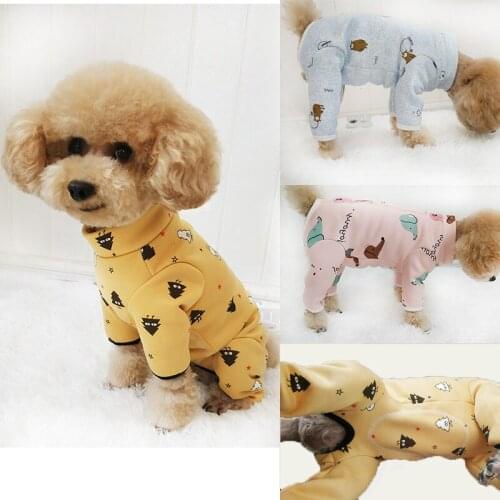 Girl Dog Clothes Jumpsuit Winter Pet Clothing Pajamas Yorkie Poodle Bichon Pomeranian Schnauzer Puppy Yorkie Clothing Outfit