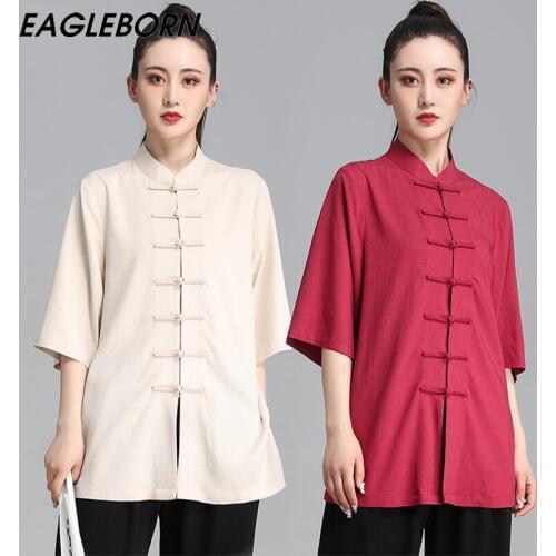 Tai Chi Clothing Woman Martial Arts Clothing Short Sleeve Suit Man Tai Chi Kung Fu Clothing Summer Traditional Tai Chi Uniforms