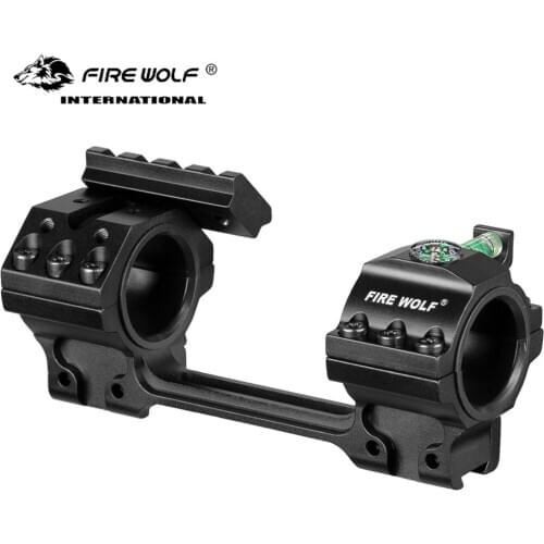 Dovetail Riflescops Siamese Mount 25.4mm/30mm Double Rings Bubble Level 11mm Rail Mounts With Compass Picatinny Rail On Top