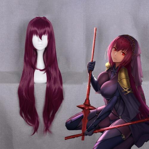 Anime Fate Grand Order Cosplay Wigs Scathach Cosplay Wig Women Wig Hair Halloween Party Heat Resistant Synthetic Wig