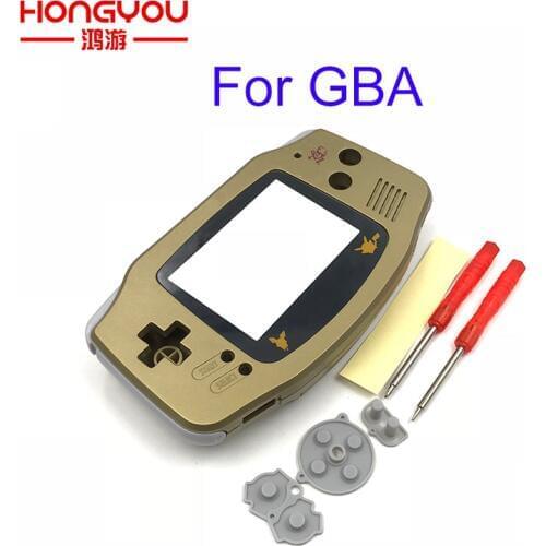 Gold Full Set Housing Shell Case Cover Frame Repair Parts For Nintendo For GameBoy Advance For GBA