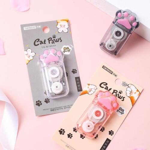 2020 Sharkbang New 1PC 6M Cute Creative Cat Paw Animal Correction Tape Corrector Tool Escolar School Students Stationery Gift
