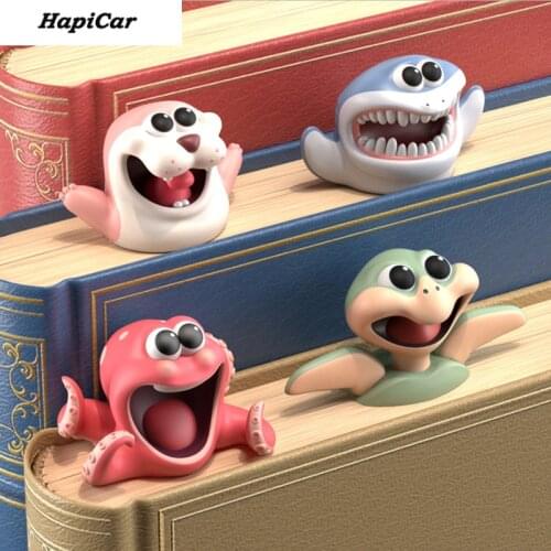 Ocean Seris Animals Squashed Shark Octopus Turtle Bookmarks Funny DIY Decoration Book Mark Page Stationery Student Office Supply