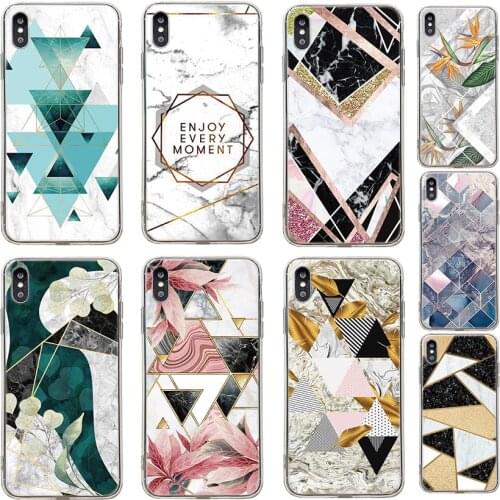 Silicone Case For iPhone 12 Pro Max X XS 11 13 Mini SE 2020 XR 6 7 8 Plus Marble Flower print soft TPU Phone Cover