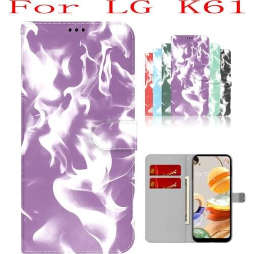 Sunjolly Case for LG K61 Wallet Stand Flip PU Phone Case Cover coque capa LG K61 Case LG K61 Cover