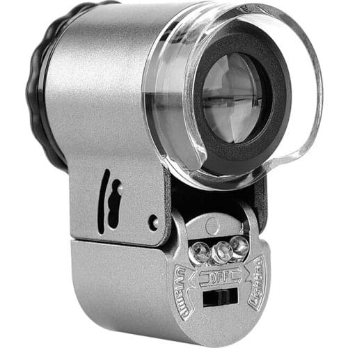 Magnifying glass handheld high-powered high-definition lighted microscope Wenwan jewelry identification portable