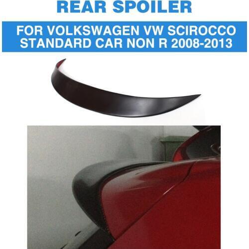 Rear Roof Spoiler Window Wing for Volkswagen VW Scirocco Standard Bumper Non R 2008 - 2013 FRP Unpainted Black Primer