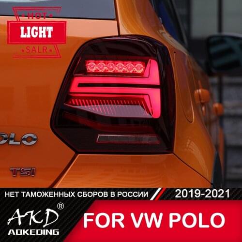 Tail Lamp For Car Volkswagen POLO 2019-2020 VW POLO LED Tail Lights Fog Lights Day Running Light DRL Tuning Cars Accessories