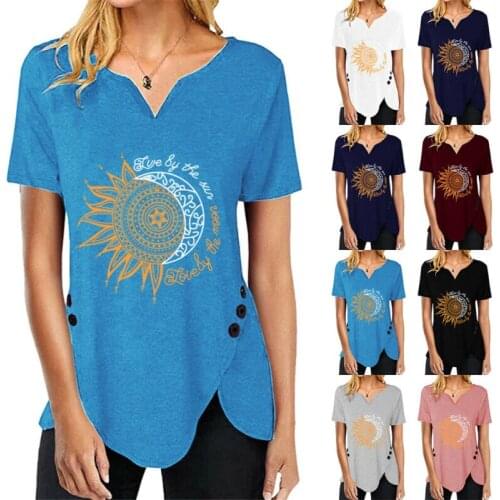 Women Summer V-neck Short Sleeve T Shirts Loose Casual Blouse Top Tee Look thin