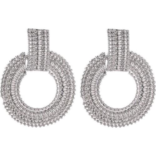 2019 Womans Fashion Trendy Round Ring Drop Dangling Earrings Bijoux Jewelry Accessories