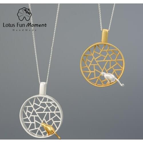 Lotus Fun Moment Real 925 Sterling Silver Creative Handmade Design Fine Jewelry Cute Cat Playing by the Window Pendant without N