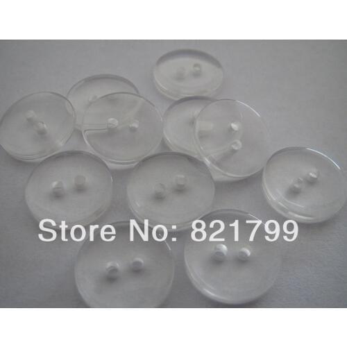 14L 2 holes resin button clear color off white color transparent 500pcs