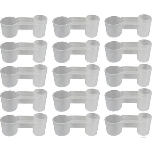 15 Pcs Plastic Soda Water Bottle Bird Drinker Feeder Cup Chicken Pigeons Feeder Trough Animal Feeding Accessories